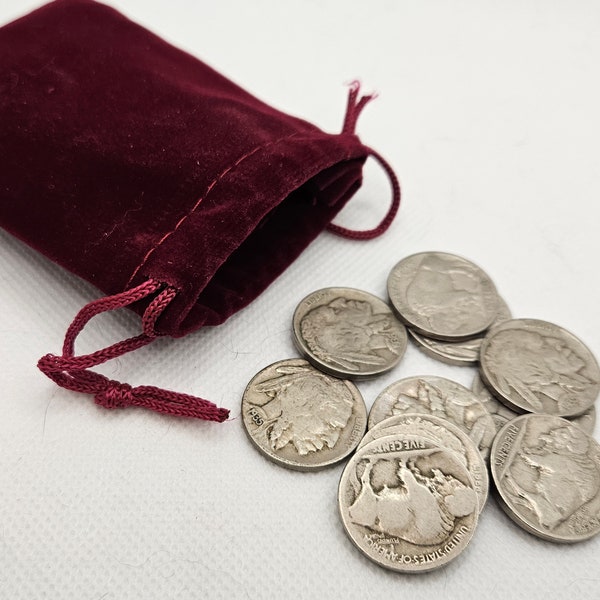Buffalo Nickels - 10 Coin Grab Bag - 1913 - 1938 US Coins Mint Indian Head + BONUS