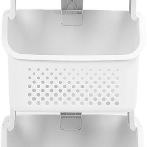 Rollende wasmand met wielen, wasmand met 3 niveaus, stapelbare opberger voor vuile kleren, grote wasmand op wielen