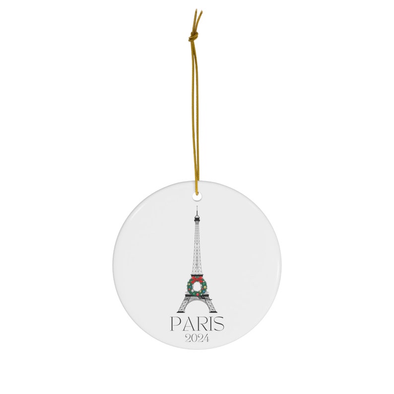 Paris 2024 Christmas Ornament, Dated Paris Ornament, 2024 Christmas