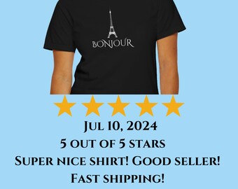 トップス Hello Bonjour! Beautiful T Shirts Amazon.com: Bonjour Hello Beautiful - Uplifting Positive