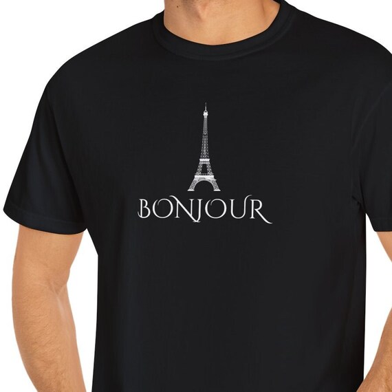 Bonjour T Shirt, French Shirt, Paris Shirt, Bonjour, Shirts