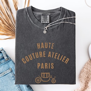Chic Parisian Couture Unisex Designer T-Shirt for Fashion Lovers, Gift For Paris Lover, Paris T-Shirt, Paris Gift Idea, French Graphic Tee