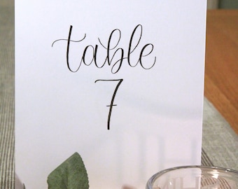 Personalised A5 Wedding Table Numbers / Wedding table names / Handwritten Wedding table numbers / Table decor