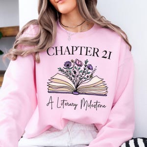 21st Birthday Gift for Her, 21st Birthday Shirt, Chapter 21 Birthday Shirt, Personalized Book Lover Gift for Her, 21 Year Old Gift for Girls