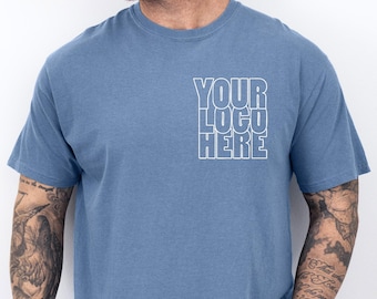 Comfort Colors Custom Business Logo Shirts, Personalized Company Team Group Shirt, Custom Logo On Comfort Colors Tee for Business Events