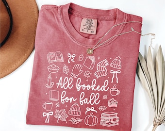 Comfort Colors Bookish Fall Shirt: Autumn Reading, Book Lover Gift