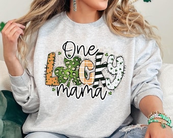 One Lucky Mama Shirt, St Patricks Day TShirt for Mom, St Pattys Day T Shirt, St. Patrick's Day Lucky Mama Tee, Irish Shamrock Gift For Mom
