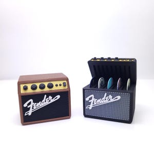 Wyjątkowy futerał na mediatory w formie wzmacniacza Fender ||| mieszczący 9 mediatorów ||| wyjątkowy prezent dla gitarzysty |||