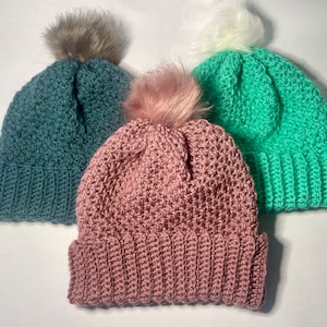 Crochet Hat Pattern/Beginner Crochet Pattern/ Beanie Pattern/ Winter Hat Pattern/ Crochet Winter Hat Pattern/ The January Hat/ Pattern