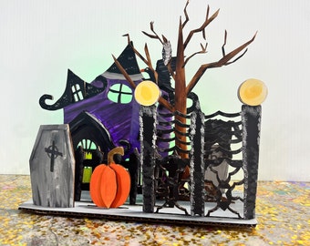 Dioramakonstkit för spökhus: DIY-projekt för höstens halloween