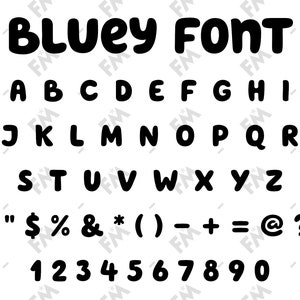 Blue Style Font for Cricut Silhouette Word