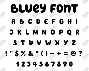 Blue Style Font for Cricut Silhouette Word
