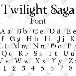 Vampire Saga Font for Cricut Silhouette Word