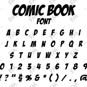 Comic Style Font for Cricut Silhouette Word