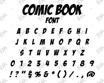 Comic Style Font for Cricut Silhouette Word