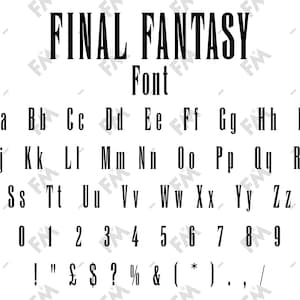 Cricut Silhouette Word 用ラスト ファンタジー ゲーム スタイル フォント