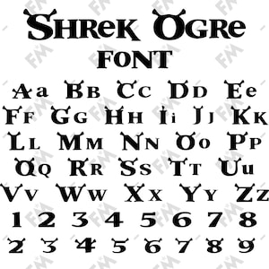 Ogre Style Schriftart für Cricut Silhouette Word