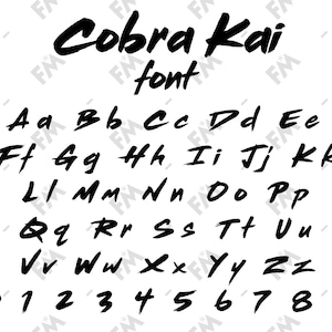 Karate-stijl lettertype voor Cricut silhouet Word