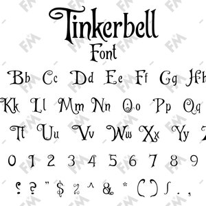 Police de style féerique Tinker pour Cricut Silhouette Word