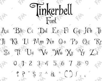 Tinker Fairy Style Font for Cricut Silhouette Word