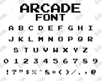 Arcade Gaming Style Font for Cricut Silhouette Word
