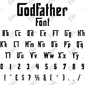 Fonte Mafia Boss Style para Cricut Silhouette Word
