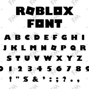 Carattere Roblocks per Cricut Silhouette Word