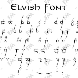 Elvish-stijllettertype voor Cricut silhouetwoord