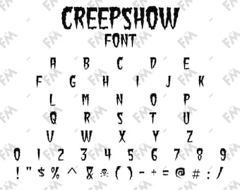 Creepshow Font for Cricut Silhouette Word