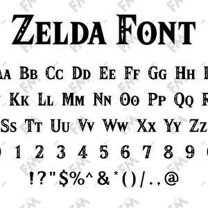 Police Triforce pour Cricut Silhouette Word