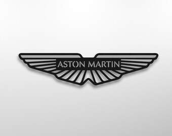 Aston Martin Logo Wandkunst, Metall Wandkunst, Garage Wandkunst, Logo Wandschild, Einweihungsgeschenk, Rennen Dekor, Outdoor Metall Wandkunst, Rennen