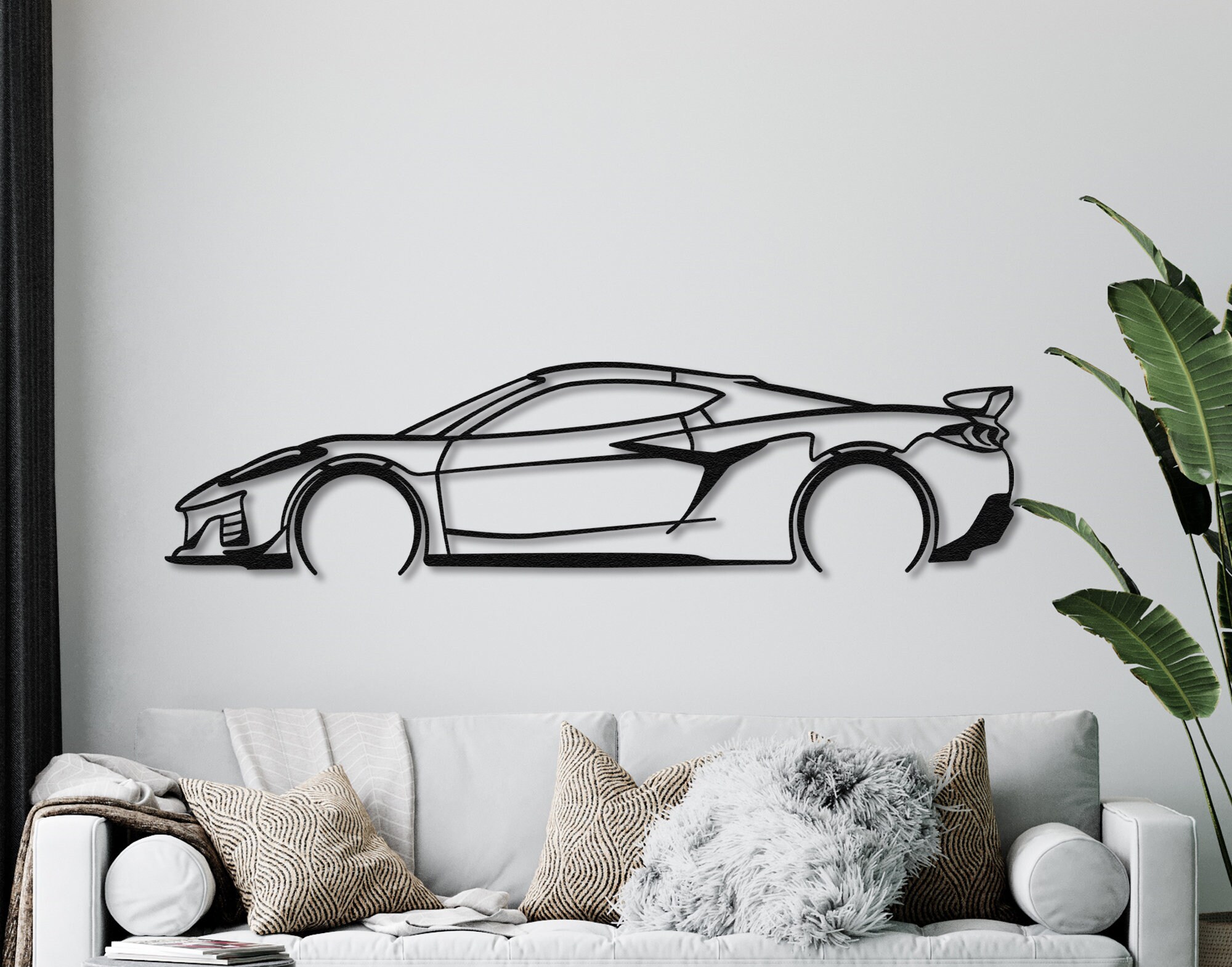 Chevrolet Corvette C8, Metal Wall Decor, Garage Wall Art, Sport Car Sign, Housewarming Gift