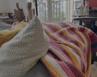 Handmade Pride Flag Crochet Blanket