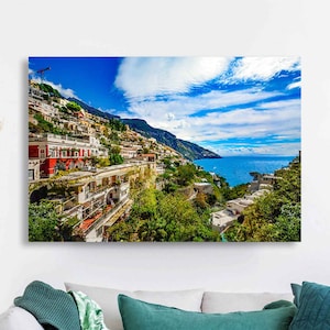Amalfi Coast Italy Positano Landscape Wall Art Home Decor Bedroom Prints Living Room Art Wall Decor Framed Prints Extra Large Wall Art