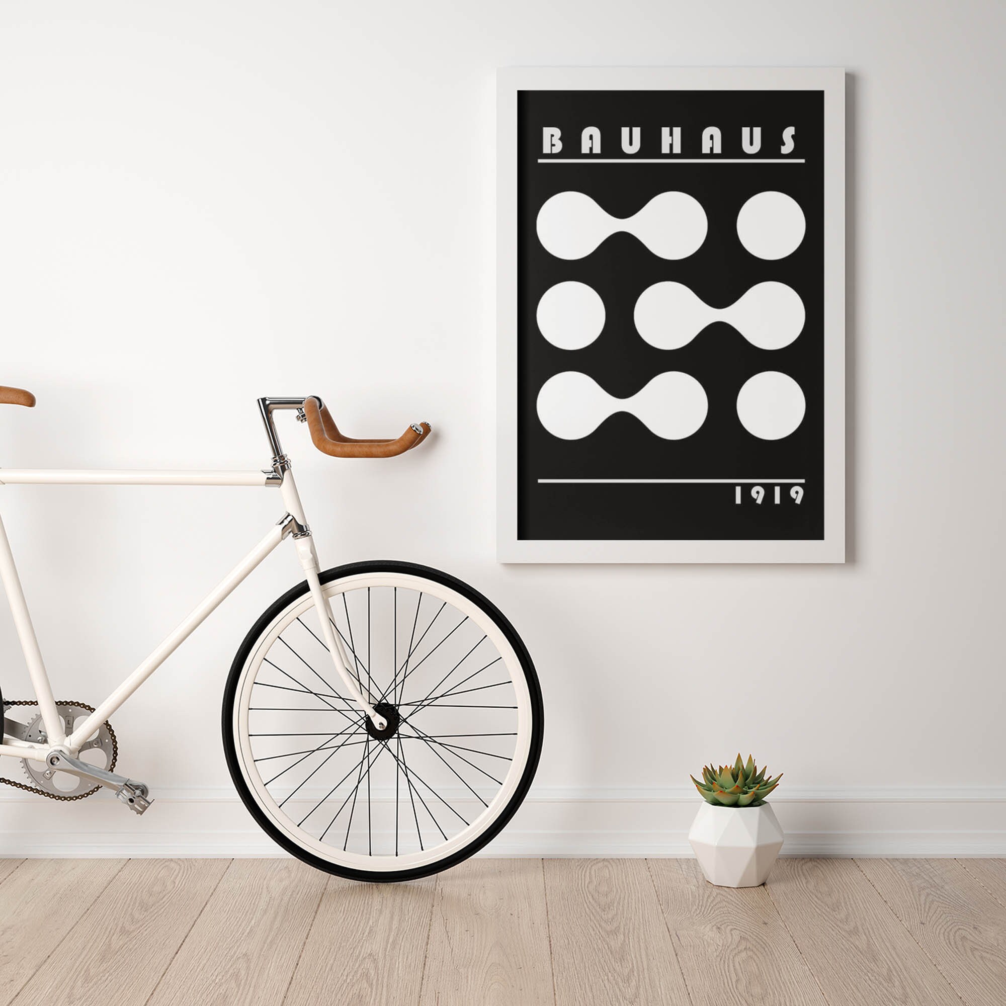 Bauhaus Art Poster Print, Black and White Geometric Wall Decor - Etsy