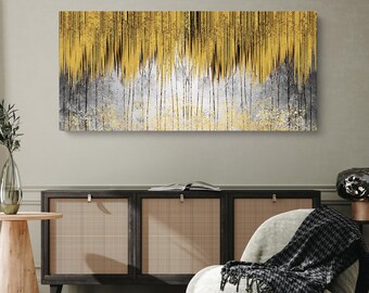 Gold Abstract Geode Canvas Art | Modern Luxury Print