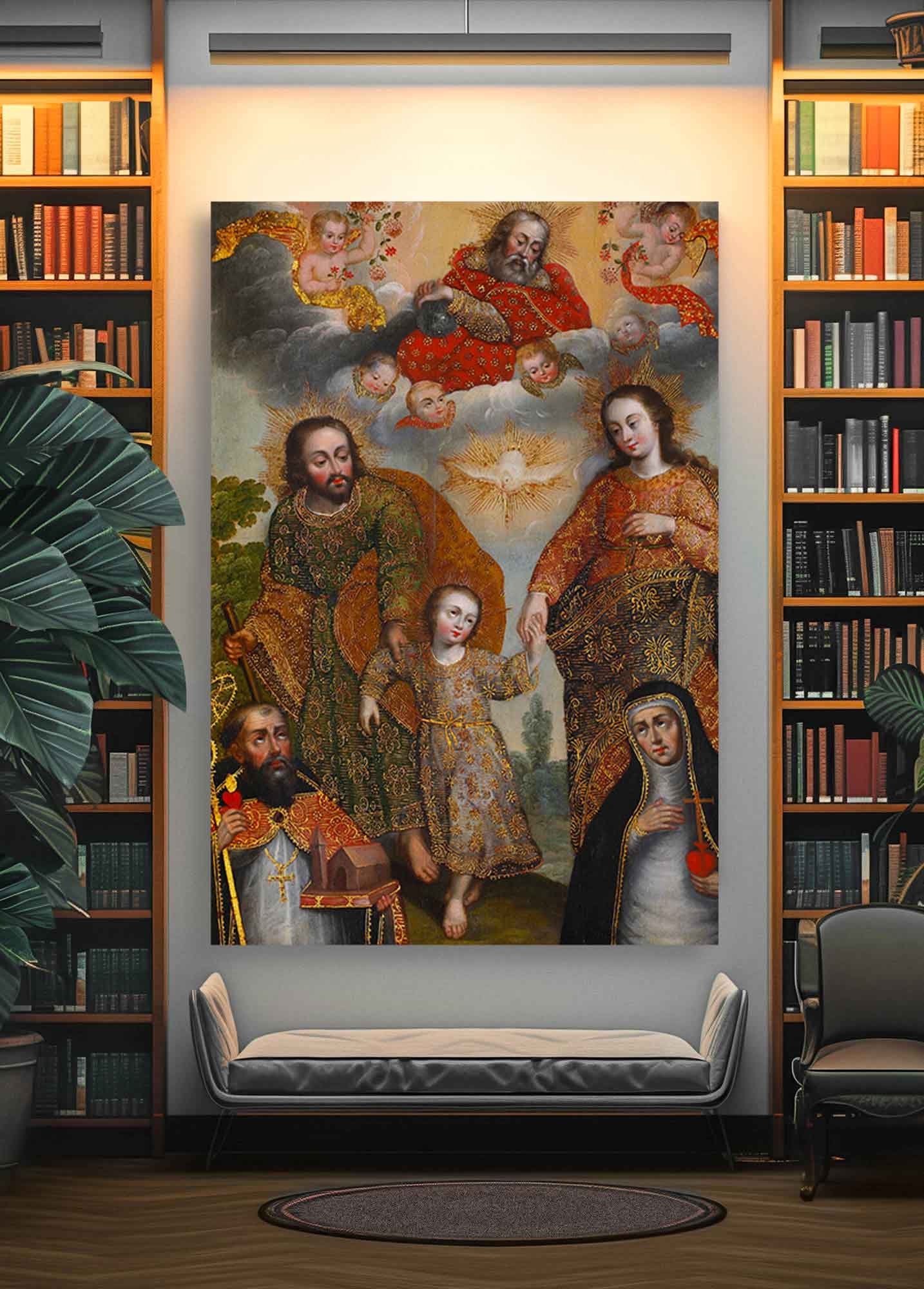 Double Trinity With Saint Augustine and Saint Catherine of Siena ...
