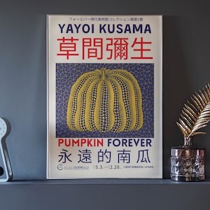 Yayoi Kusama Pumpkin Print, Contemporary Print, Kitchen Wall Art, Bedroom Wall Decor, Living Room Art, Poster Prints, Wall Art Prints