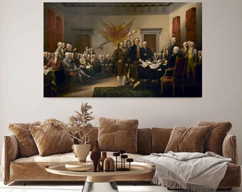 Leinwanddruck mit Unabhängigkeitserklärung von John Trumbull