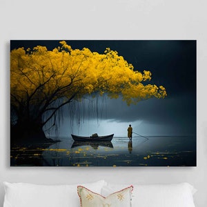 Serene Lake Landscape Wall Art Prints Bedroom Wall Art Wall Decor Wall Hangings Canvas Wall Art Living Room Art Nature Wall Art Canvas Print