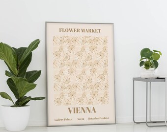 Dandelion Botanical Wall Art Print, Neutral Home Decor
