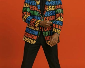 Custom Printed Design Jackets Blazers for Men and Women WITH POCKETS - Sizes S - 5XL