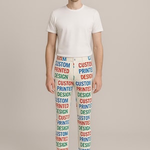 Men's Custom 3D Print Dress Pants, Unique Patterned Suit Trousers