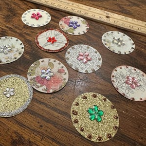 Embellished Paper Circle Cutouts | Shabby Chic Junk Journal Ephemera