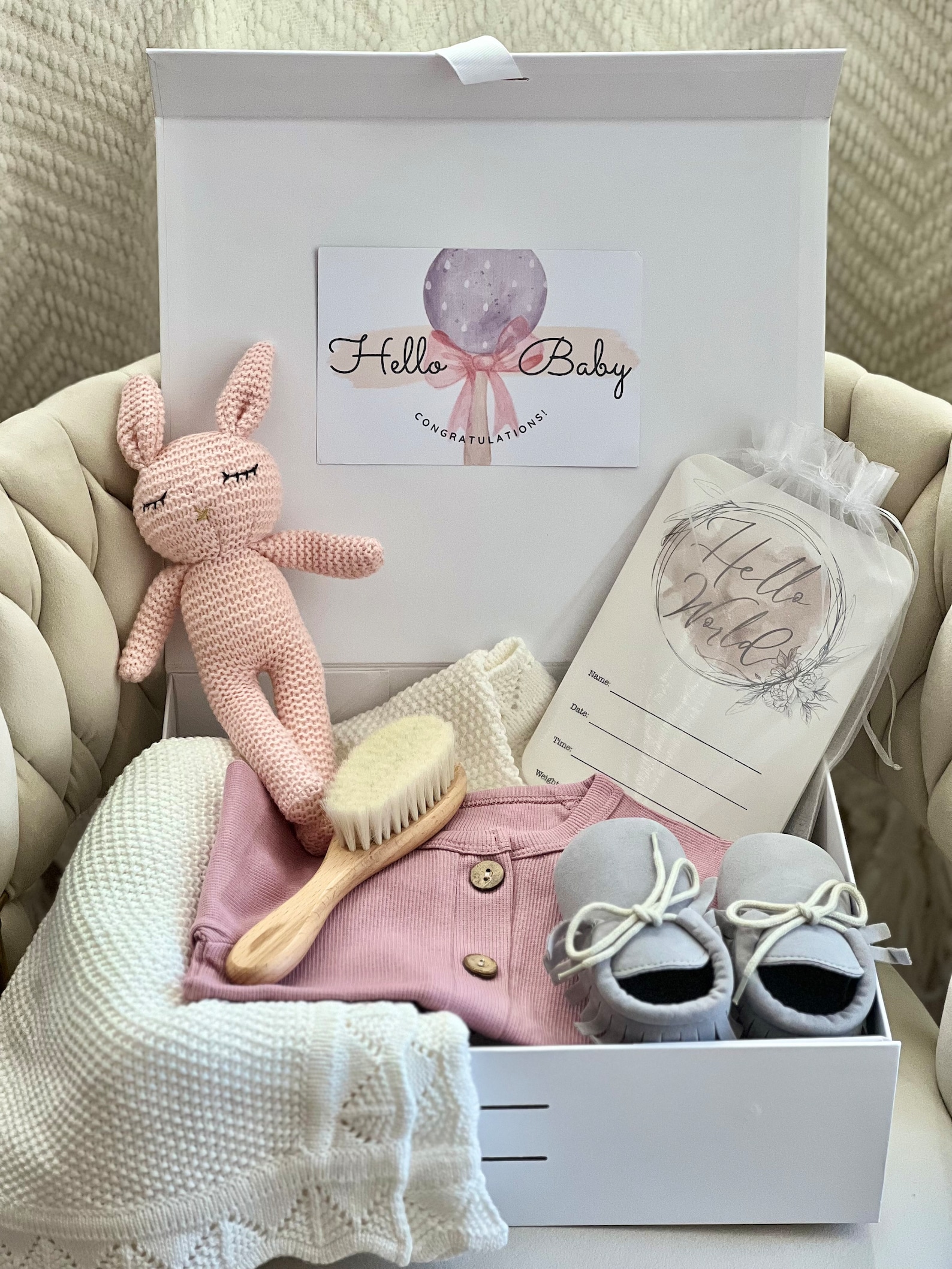 New In Baby Gi Blue Teddy Cotton Gift Set main image 0