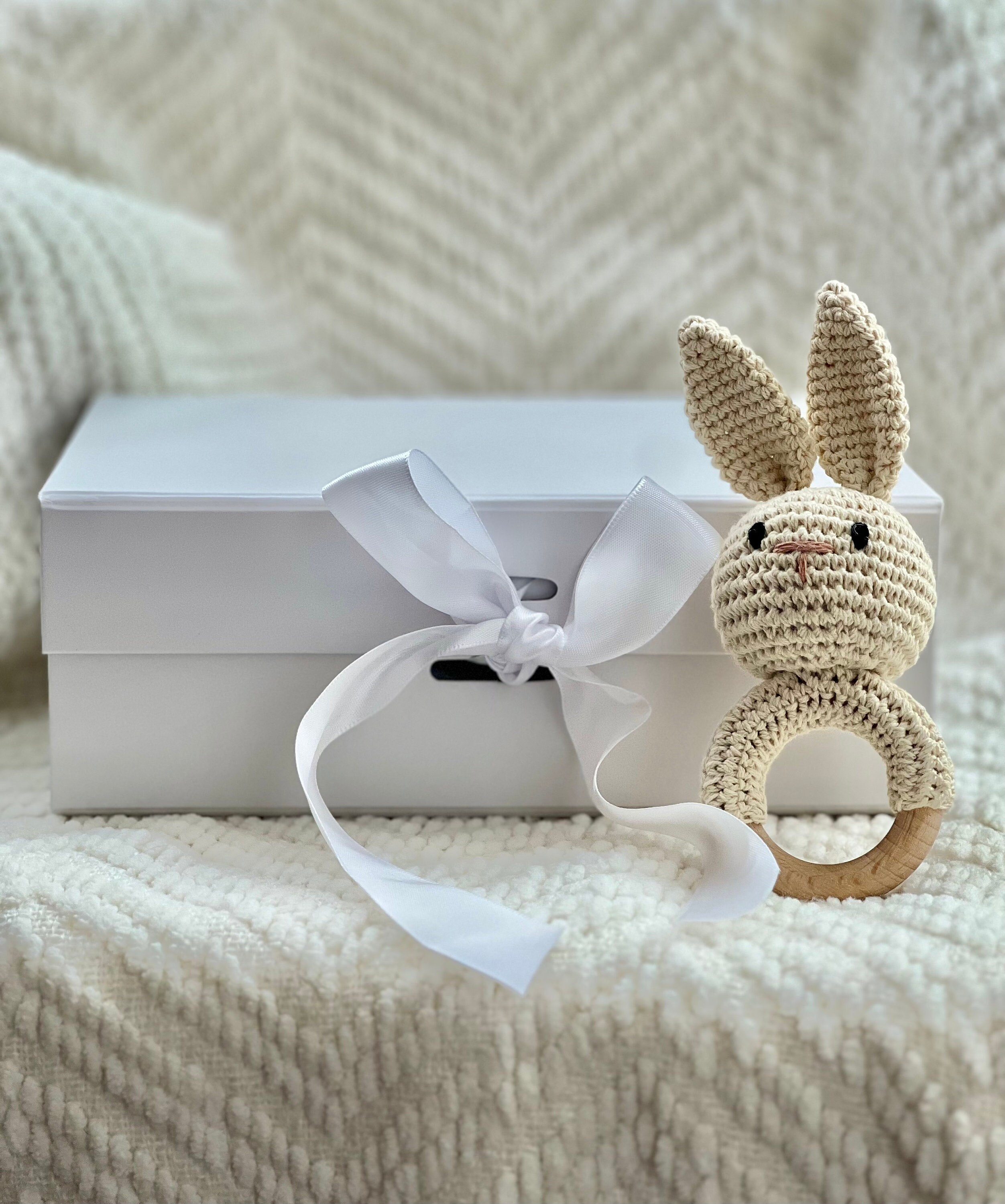 Mini Neutral Baby Gift Set With Luxury White Ribbon Box - Etsy