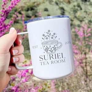 Suriel Spill The Tea Funny ACOTAR Travel Mug, Funny Bookish Mug, Book Lover Gift, Feyre Lover Gift, ACOTAR Fan Gift