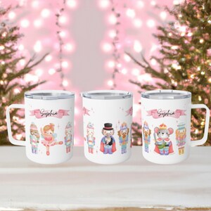 Personalized Kids Christmas Nutcracker Mug, Kids Christmas Gift, Kids Nutcracker Stocking Stuffer, Personalized Kids Christmas Mug, Clara