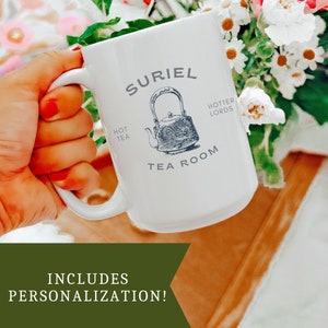 Personalized Suriel Tea Mug, Best Friend Mug, Book Lover, Bookish Mug, Subtle Bookish Mug, ACOTAR Fan Merch Mug, Spill the Tea, Velaris