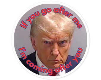 The Trump Vow: A Mugshot Sticker with a Message